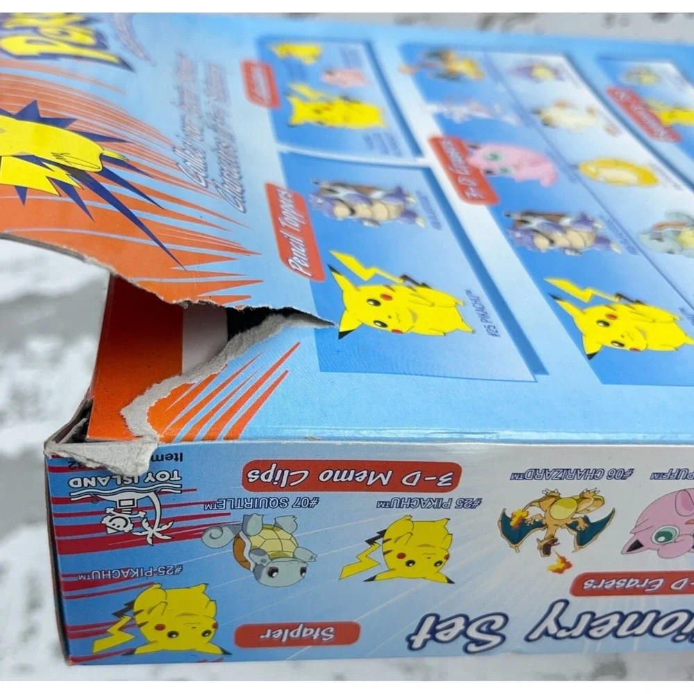 Vintage Pokemon Stationary Set New In‎ Box Pencil Sharpener Eraser 90s Y2K NOS